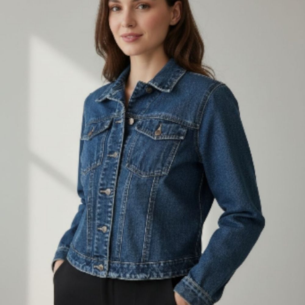 St John's Bay Vintage Trucker Jean Jacket sz M